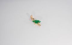 Золотая подвеска с природным изумрудом - 3