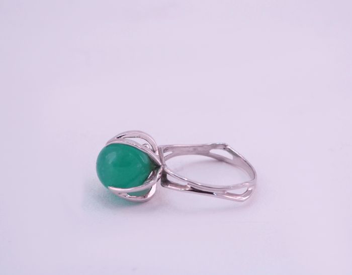 Серебряное кольцо 925 пробы с натуральным бериллом 9.0 карат - 79