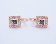 Золотые серьги 585 пробы с натуральными сапфирами 0.38 карат 2/2 - 117