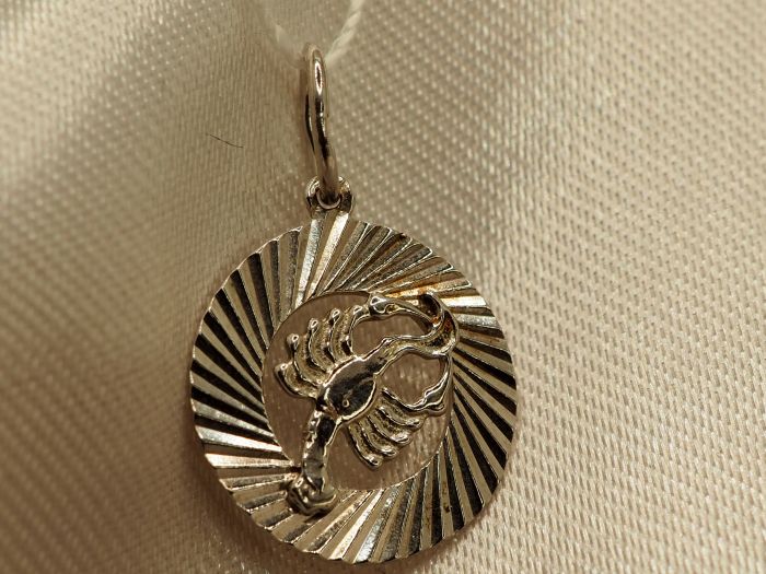 Серебряная подвеска Знаки Зодиака Рак из серебра 925-616